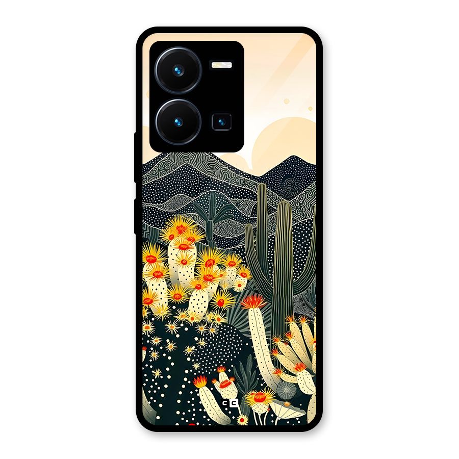 Aesthetic Desert Glass Back Case for Vivo Y35
