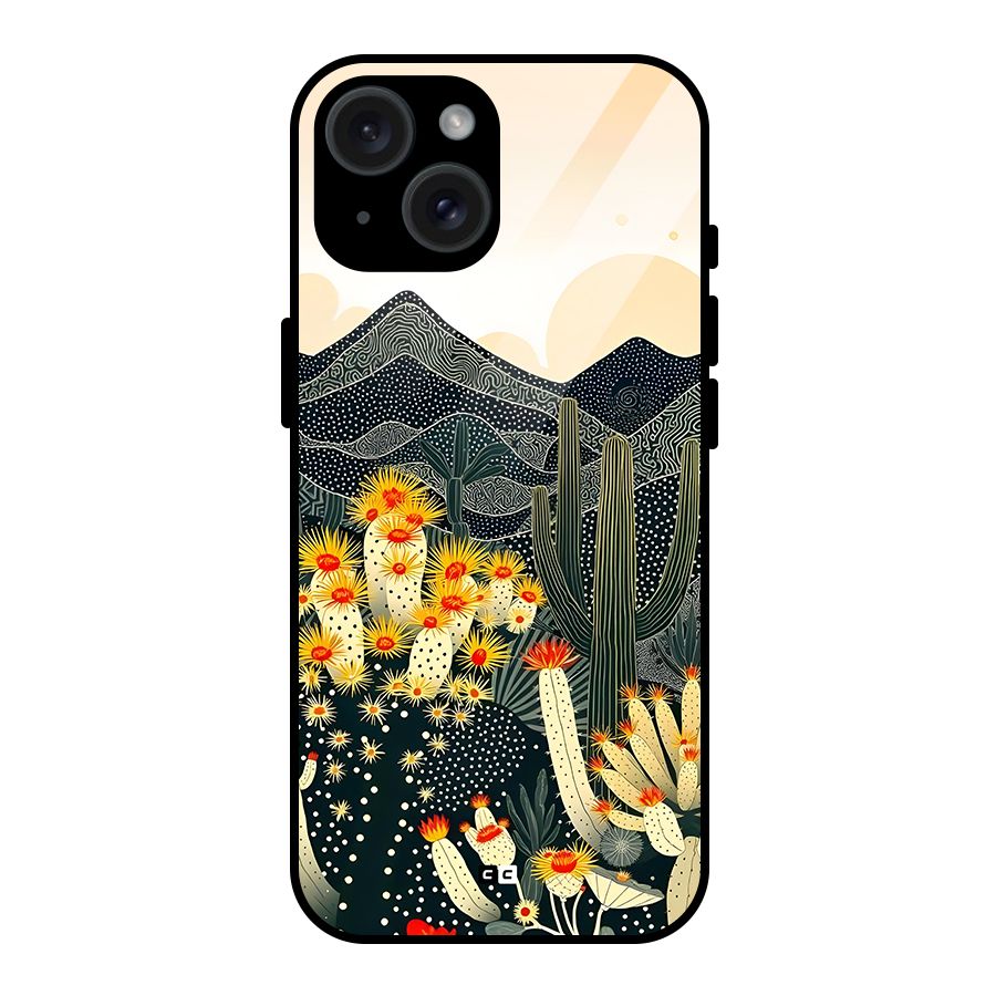 Aesthetic Desert Glass Back Case for iPhone 15