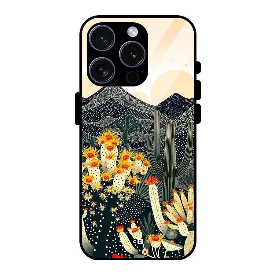 Aesthetic Desert Glass Back Case for iPhone 15 Pro