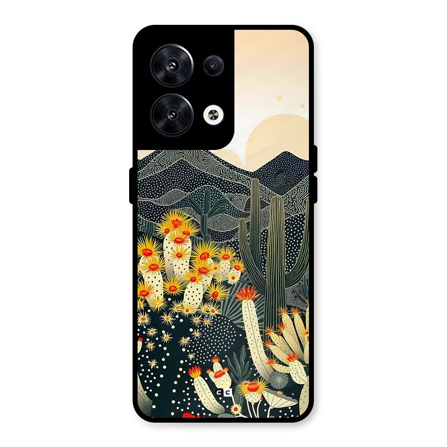 Aesthetic Desert Metal Back Case for Oppo Reno8 5G