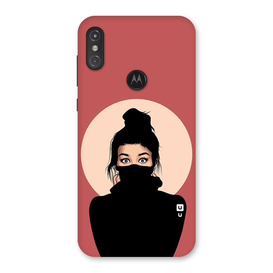 Aesthetic Digital Art Girl Back Case for Motorola One Power