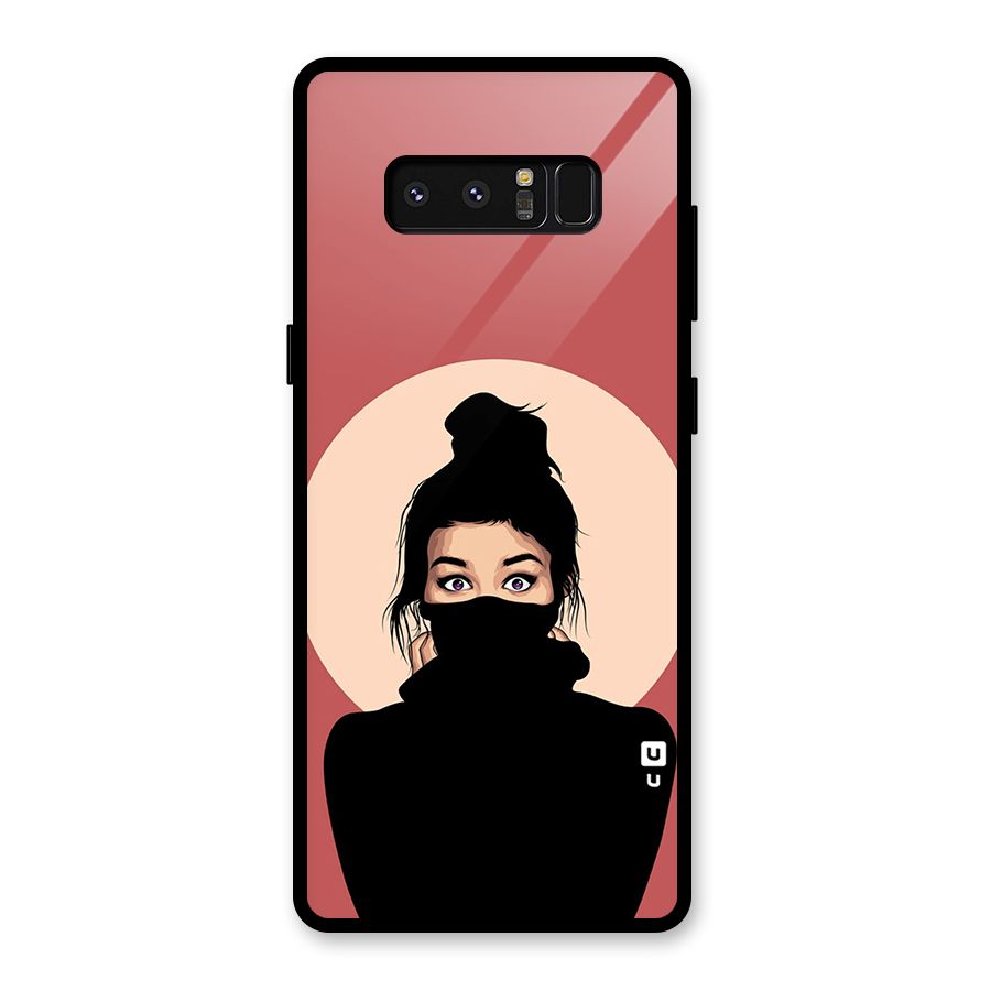 Aesthetic Digital Art Girl Glass Back Case for Galaxy Note 8