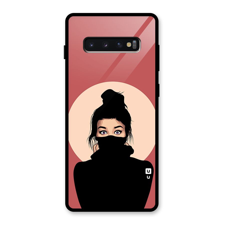 Aesthetic Digital Art Girl Glass Back Case for Galaxy S10 Plus