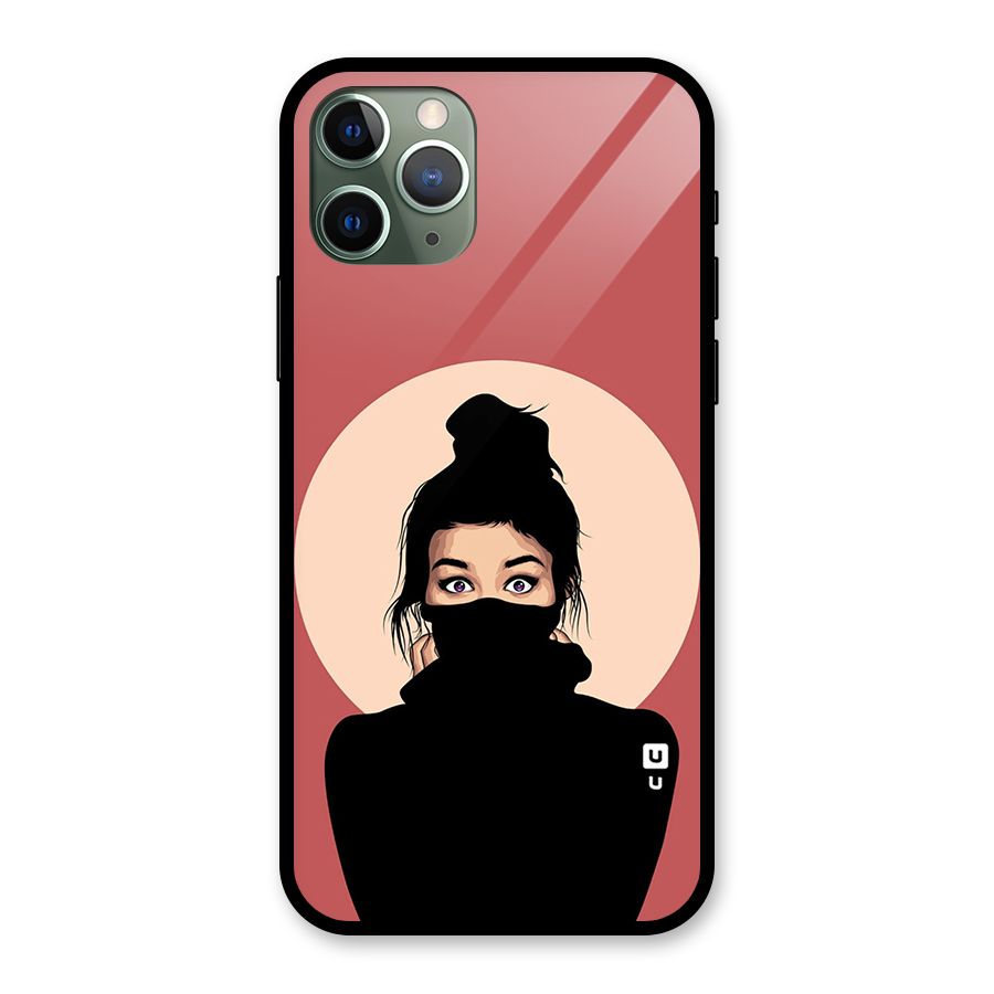 Aesthetic Digital Art Girl Glass Back Case for iPhone 11 Pro