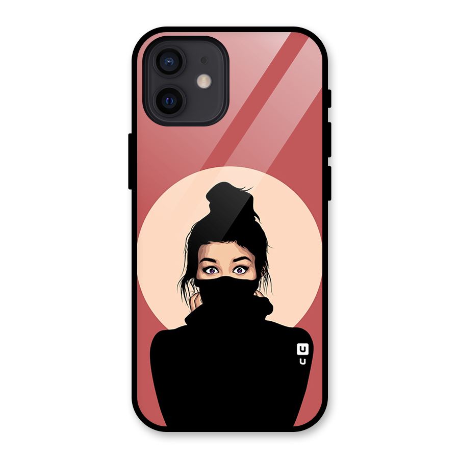 Aesthetic Digital Art Girl Glass Back Case for iPhone 12