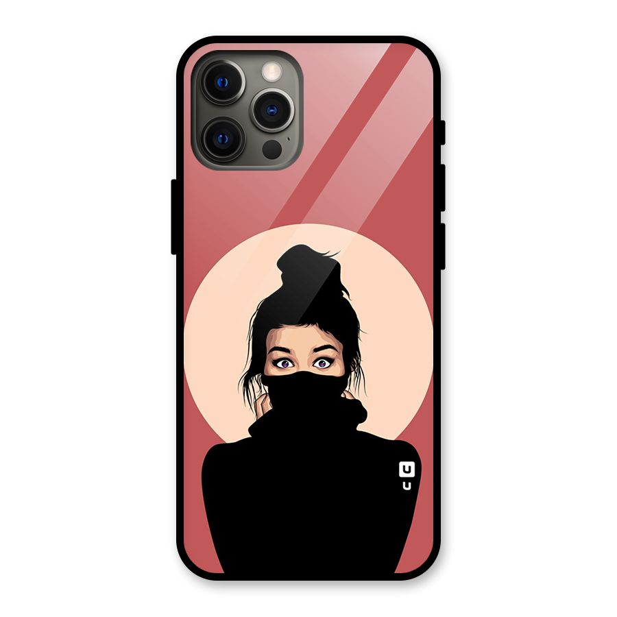 Aesthetic Digital Art Girl Glass Back Case for iPhone 12 Pro Max