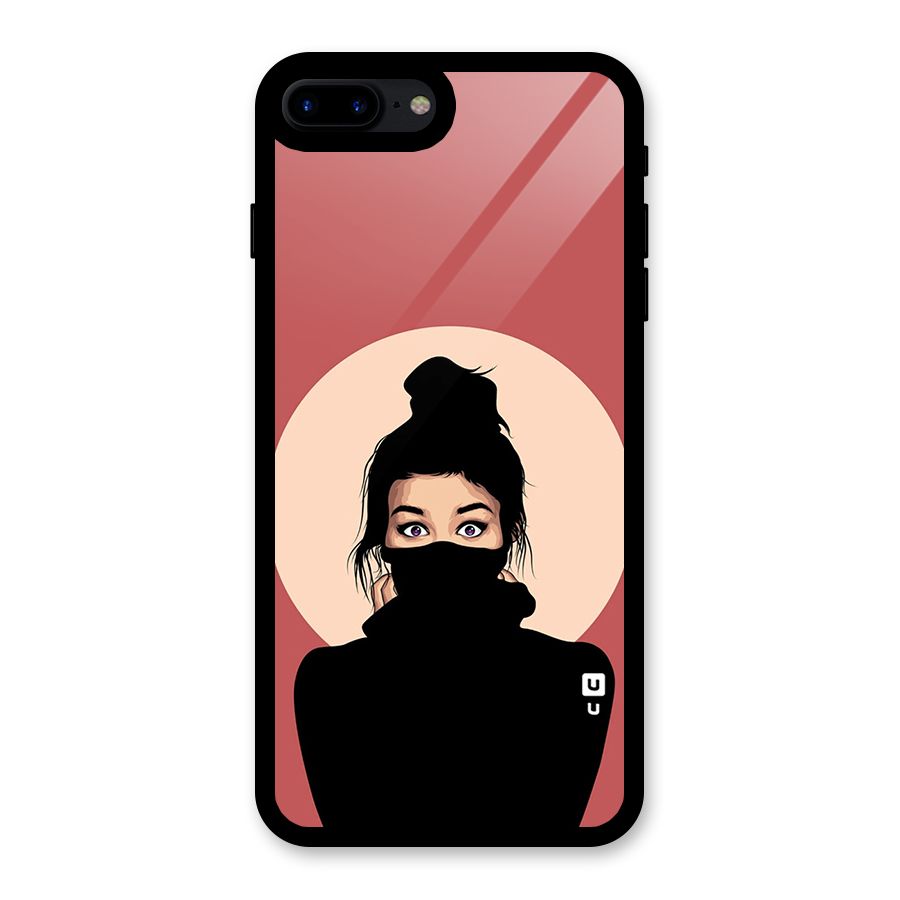 Aesthetic Digital Art Girl Glass Back Case for iPhone 8 Plus