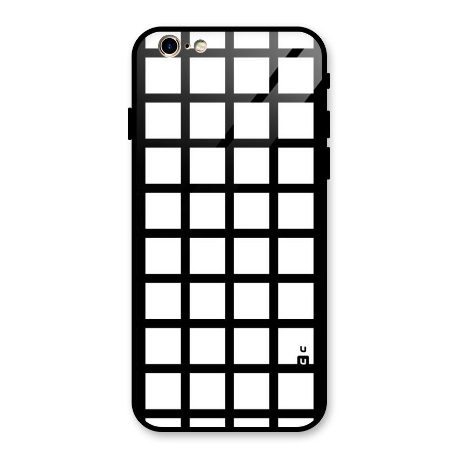 Aesthetic Grid Lines Glass Back Case for iPhone 6 6S