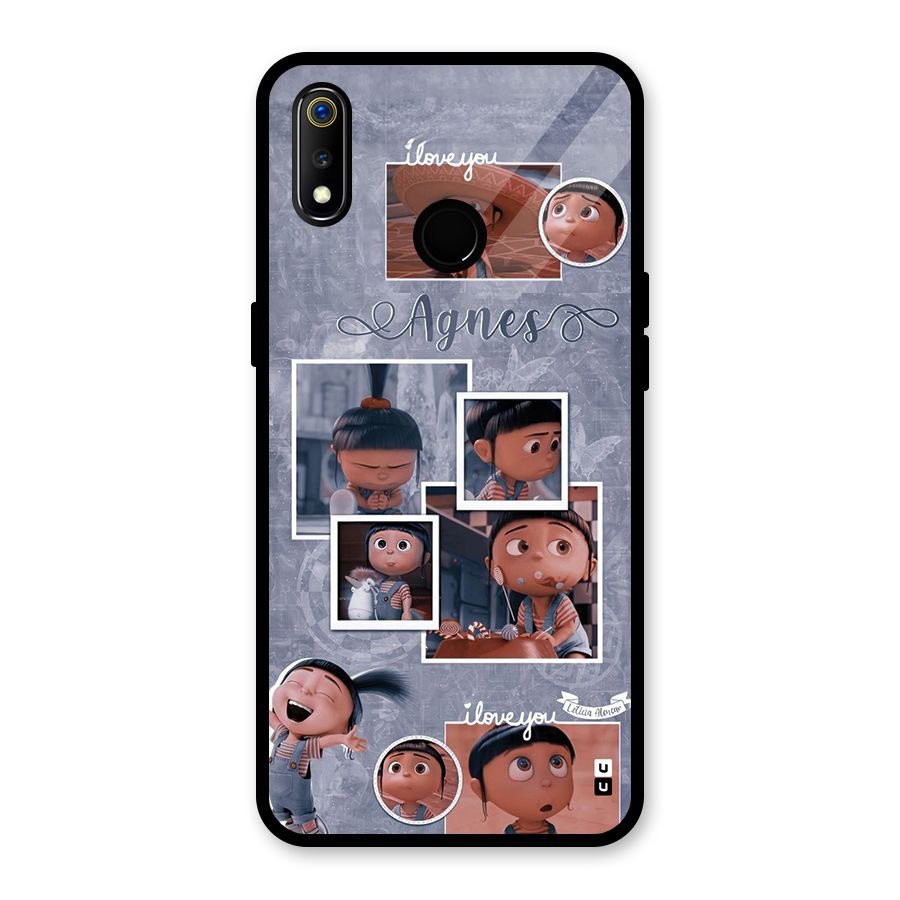Agnes Glass Back Case for Realme 3i