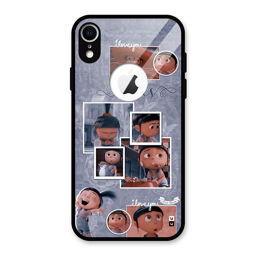 Agnes Glass Back Case for iPhone XR Logo Cut