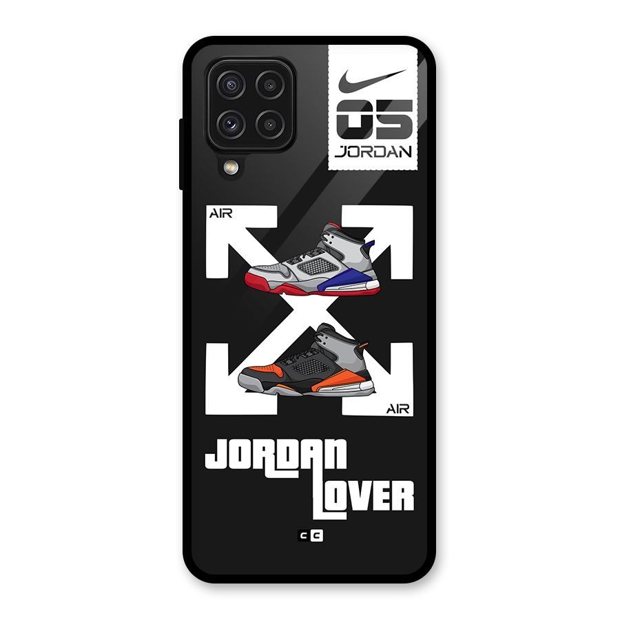 Air Shoe Lover Glass Back Case for Galaxy A22 4G