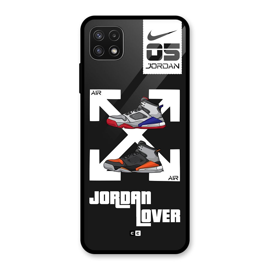 Air Shoe Lover Glass Back Case for Galaxy A22 5G