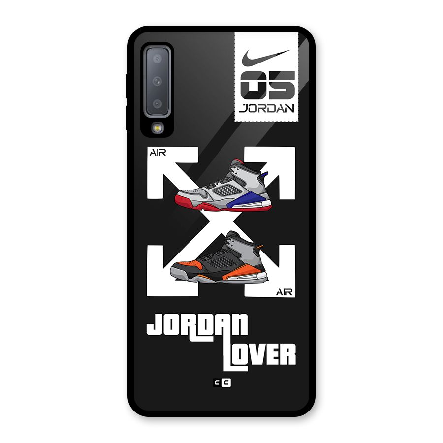 Air Shoe Lover Glass Back Case for Galaxy A7 (2018)
