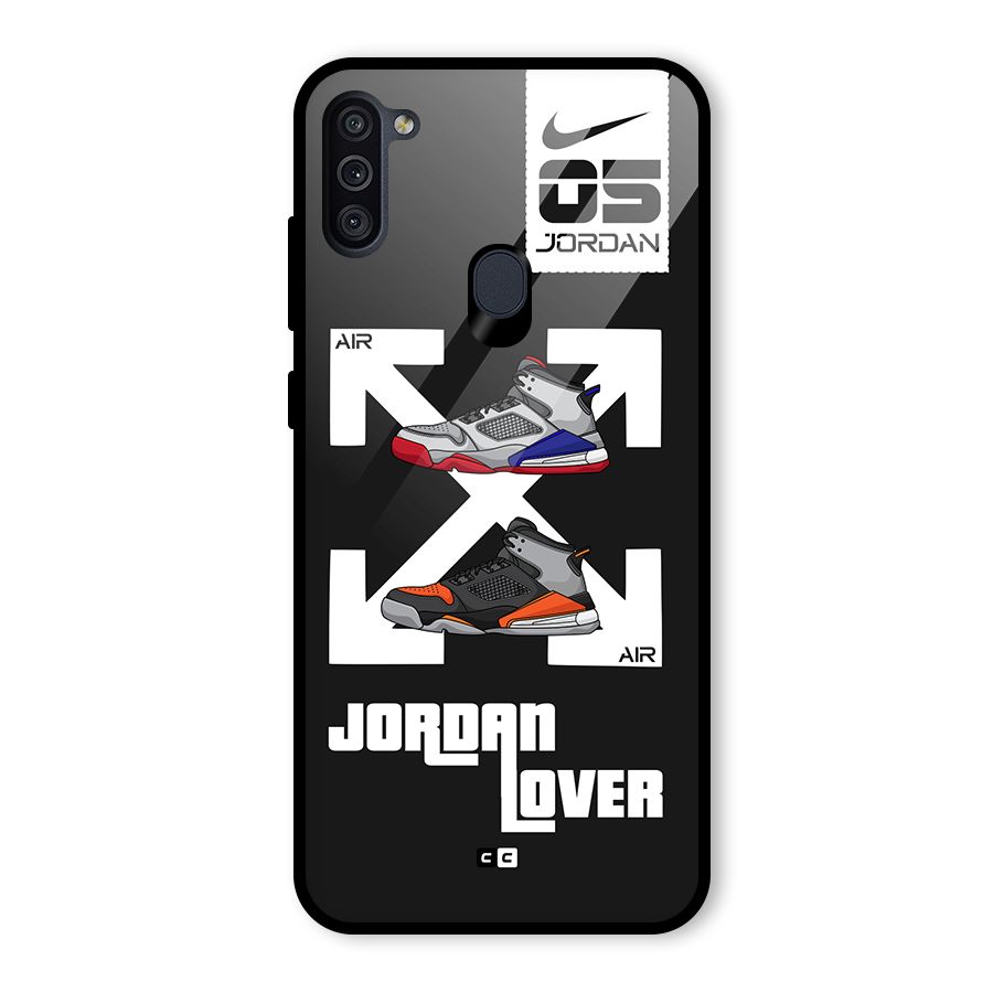Air Shoe Lover Glass Back Case for Galaxy M11