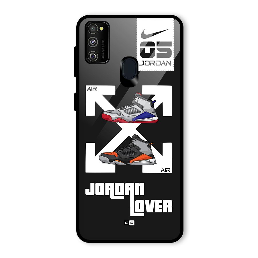Air Shoe Lover Glass Back Case for Galaxy M30s