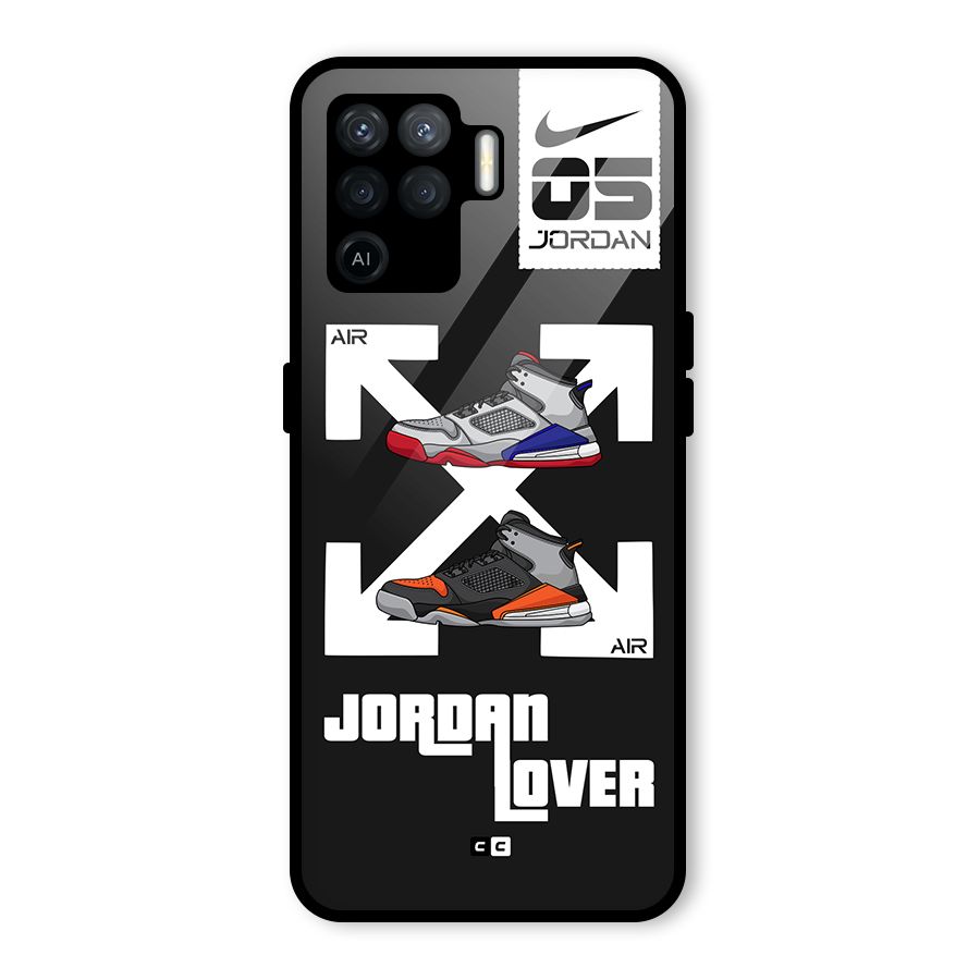 Air Shoe Lover Glass Back Case for Oppo F19 Pro