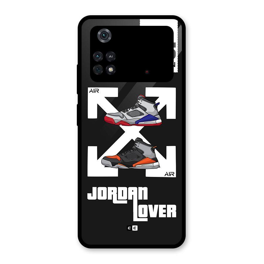 Air Shoe Lover Glass Back Case for Poco M4 Pro 4G
