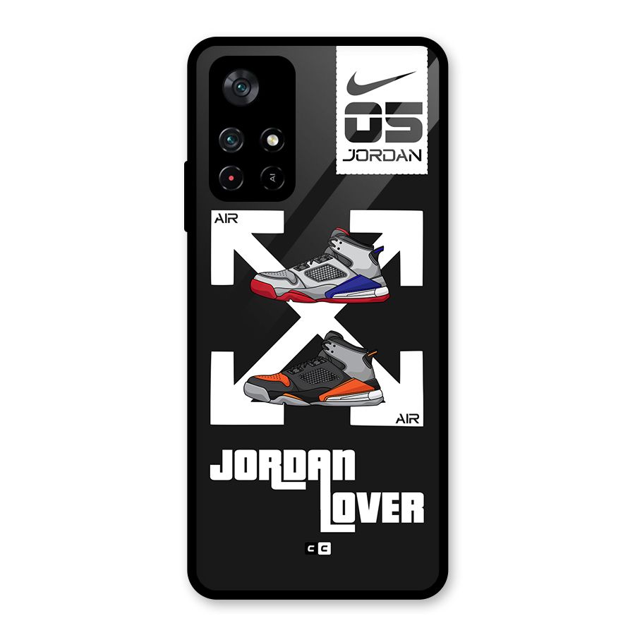 Air Shoe Lover Glass Back Case for Poco M4 Pro 5G