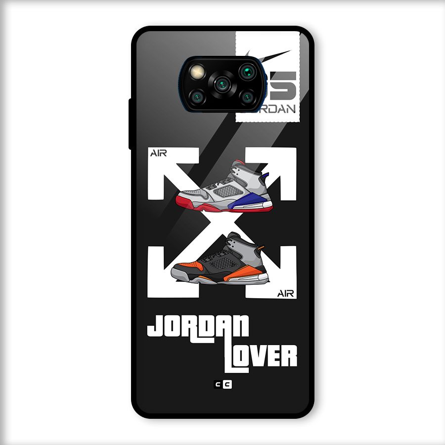 Air Shoe Lover Glass Back Case for Poco X3