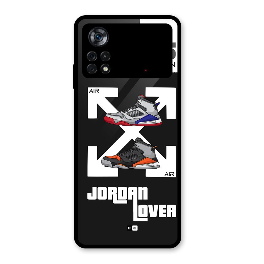Air Shoe Lover Glass Back Case for Poco X4 Pro 5G