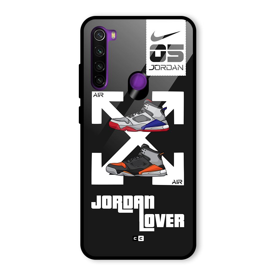 Air Shoe Lover Glass Back Case for Redmi Note 8