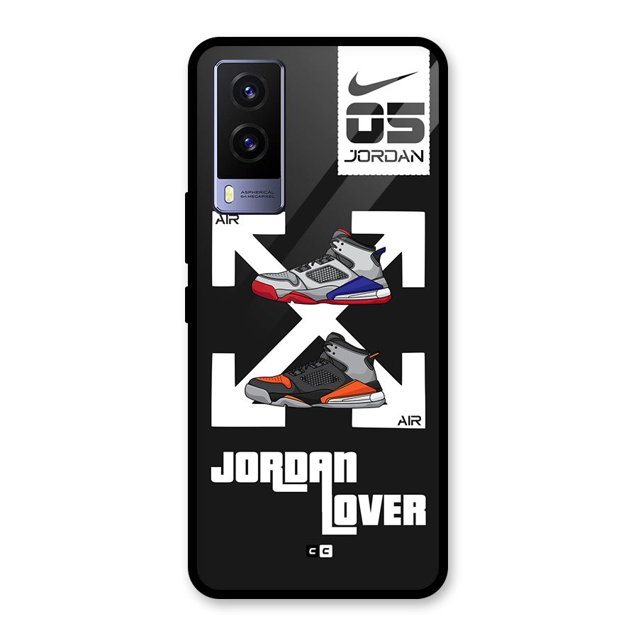Air Shoe Lover Glass Back Case for Vivo V21e 5G