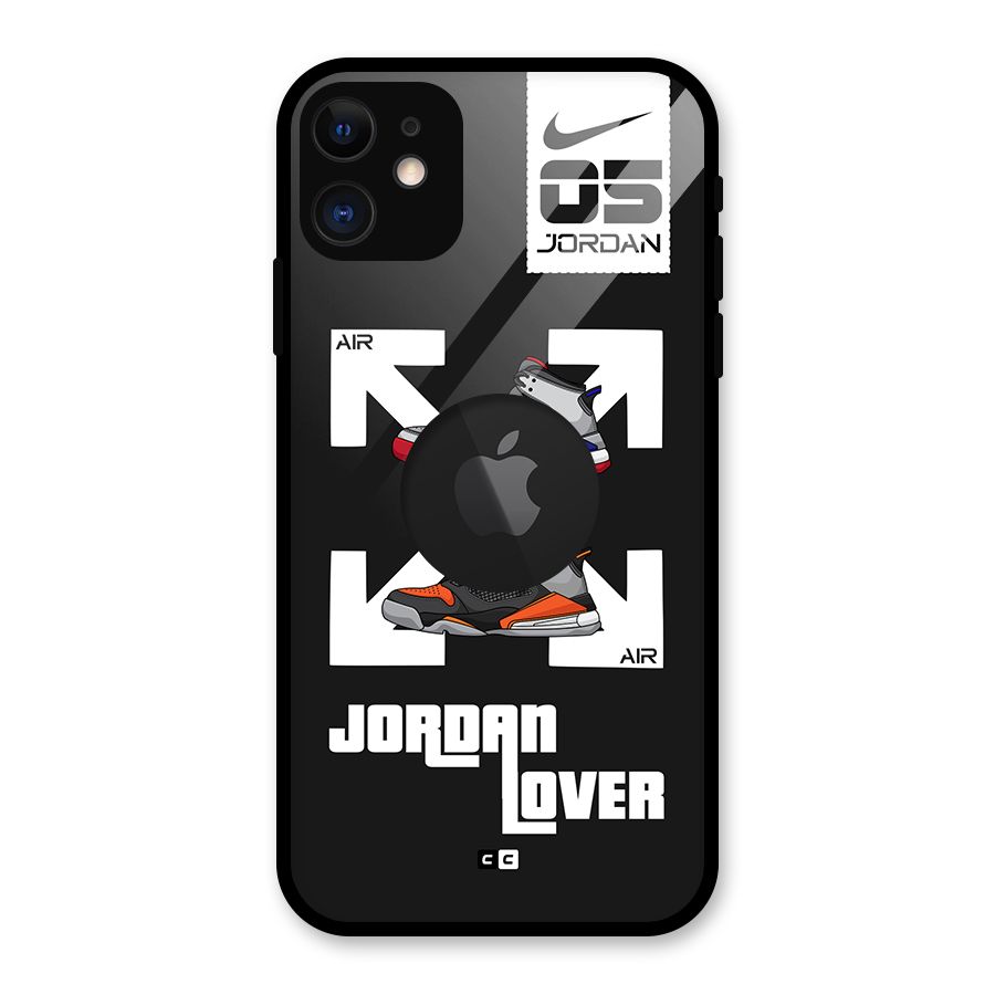 Air Shoe Lover Glass Back Case for iPhone 11 Logo Cut