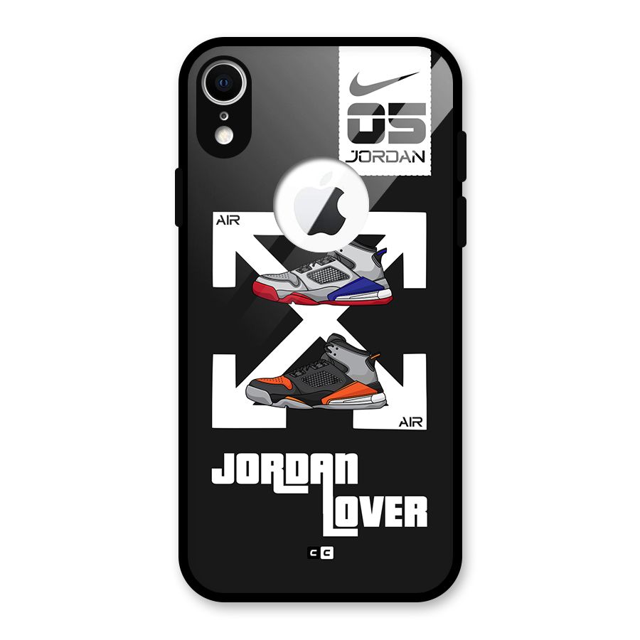Air Shoe Lover Glass Back Case for iPhone XR Logo Cut