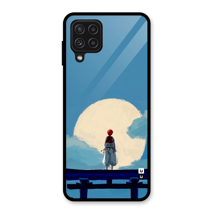 Akaza Waiting Glass Back Case for Galaxy A22 4G