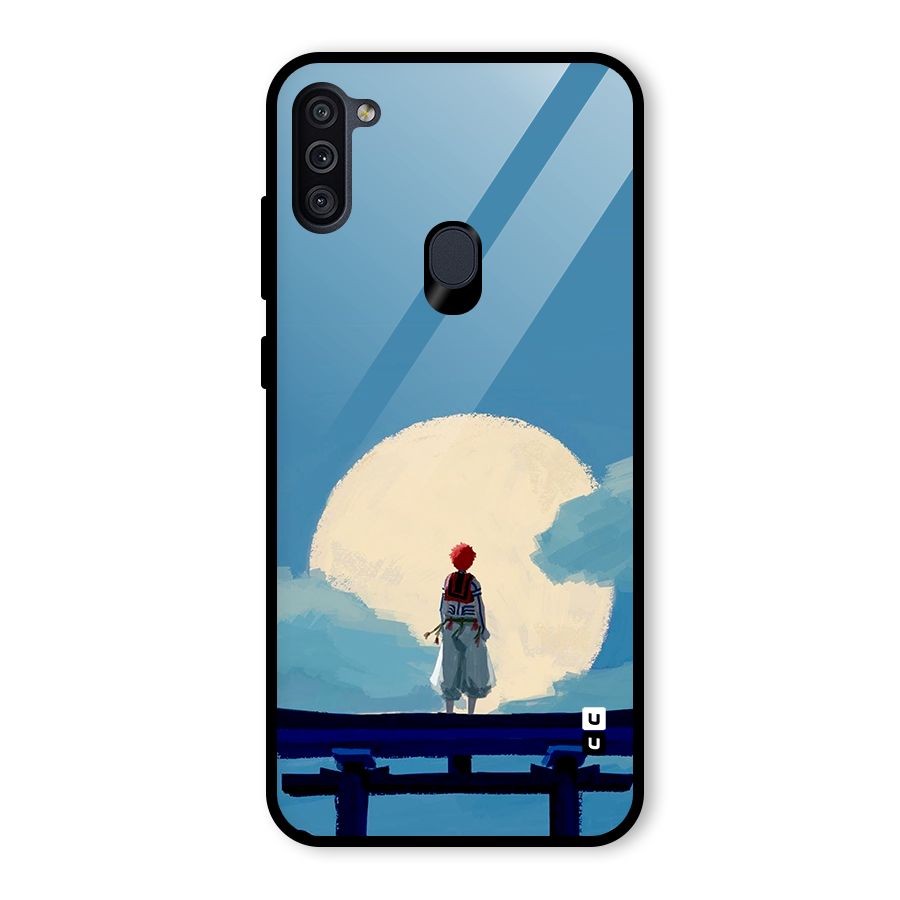 Akaza Waiting Glass Back Case for Galaxy M11
