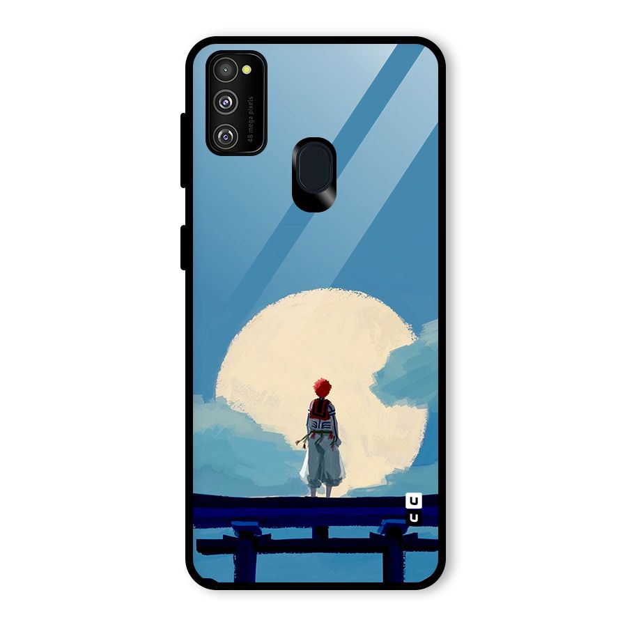 Akaza Waiting Glass Back Case for Galaxy M30s