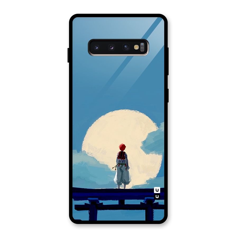 Akaza Waiting Glass Back Case for Galaxy S10 Plus