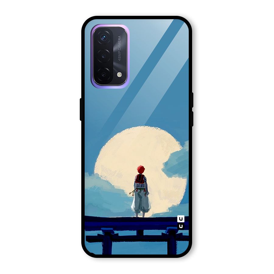 Akaza Waiting Glass Back Case for Oppo A74 5G
