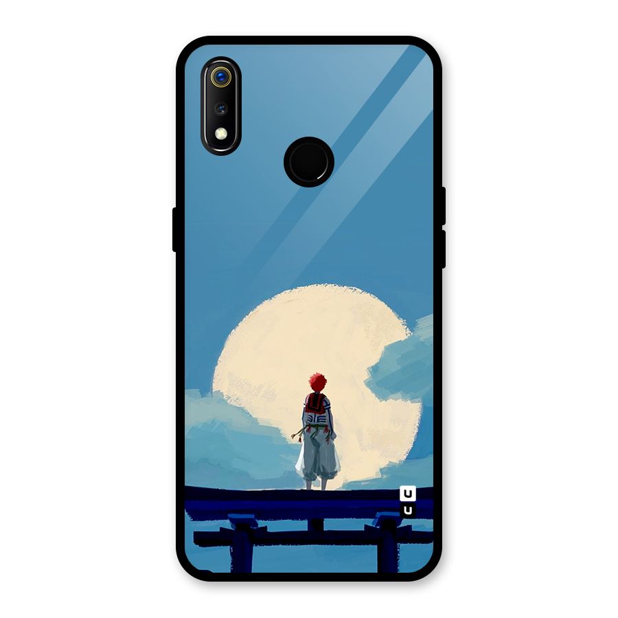 Akaza Waiting Glass Back Case for Realme 3i