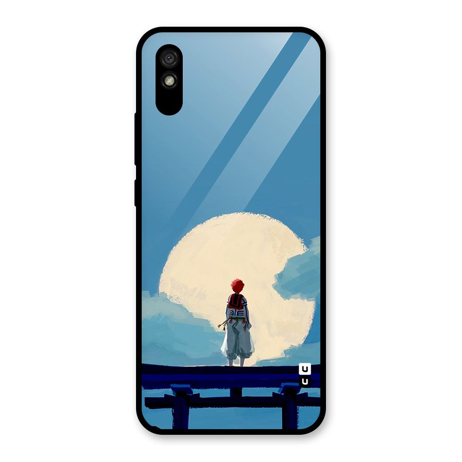 Akaza Waiting Glass Back Case for Redmi 9A