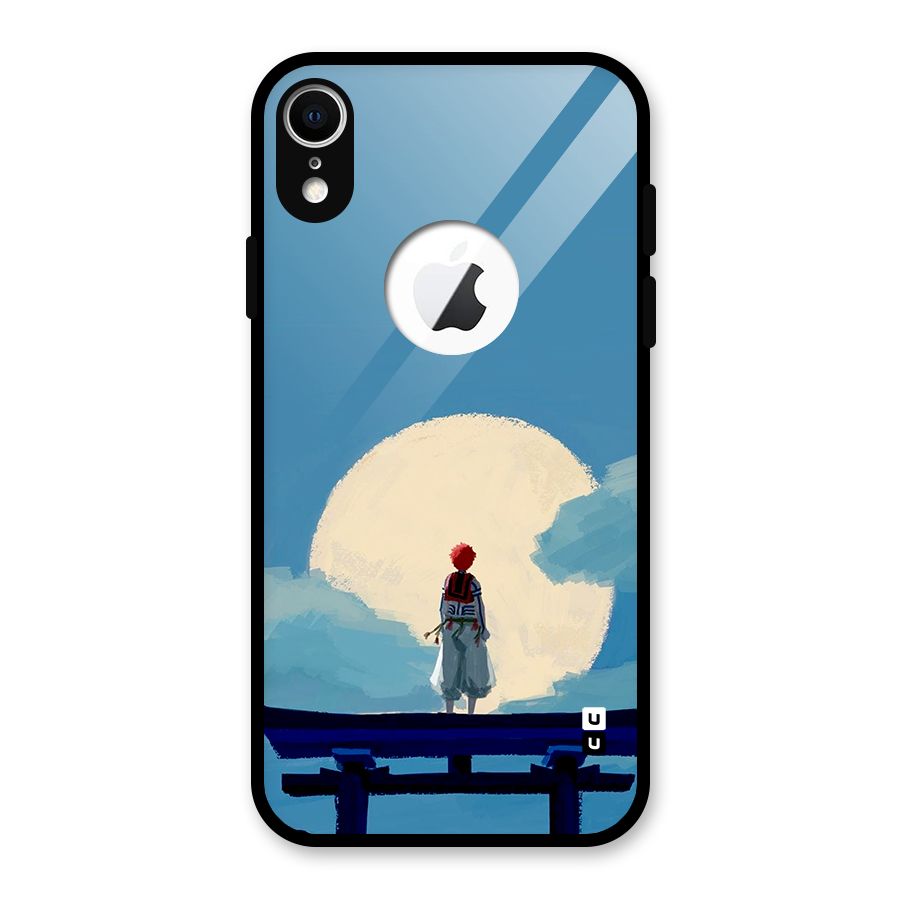 Akaza Waiting Glass Back Case for iPhone XR Logo Cut