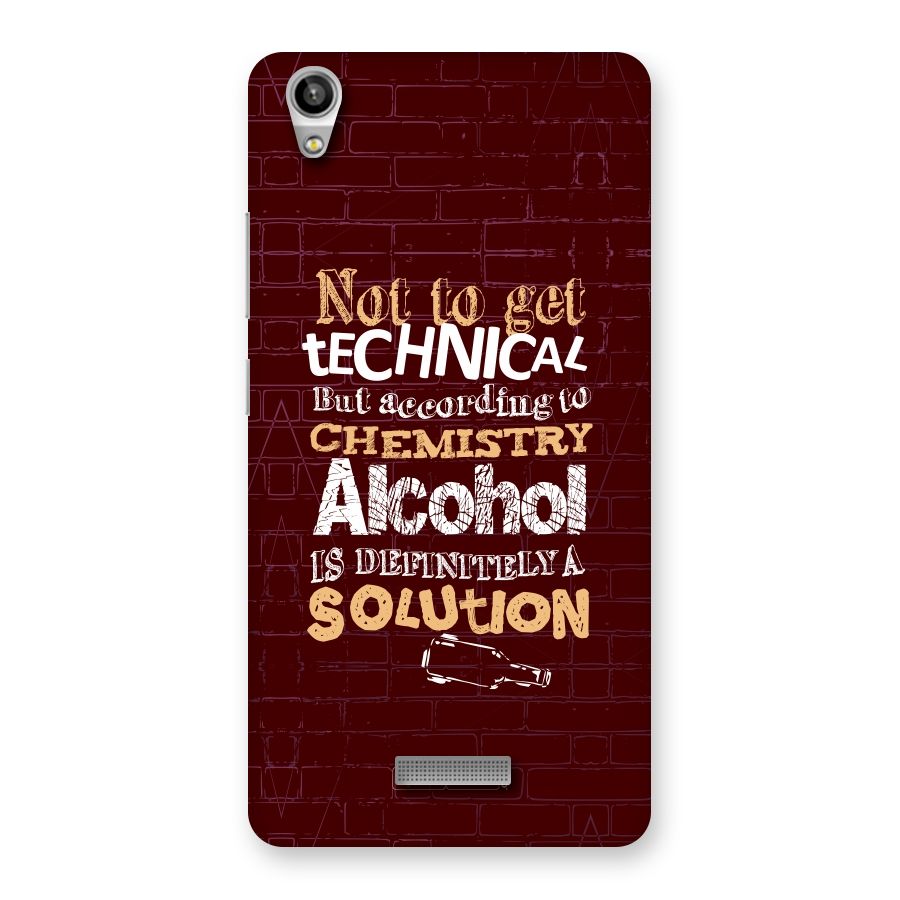 Alcohol is Definitely a Solution Back Case for Lava-Pixel-V1