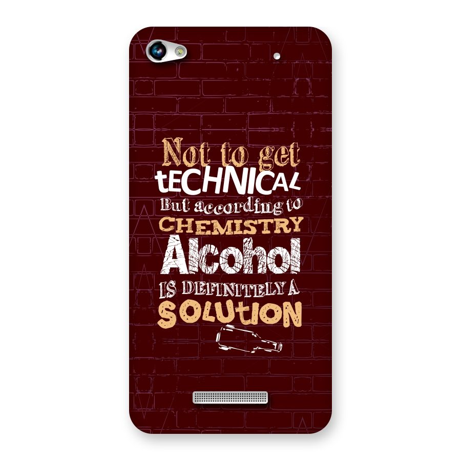 Alcohol is Definitely a Solution Back Case for Micromax Hue 2