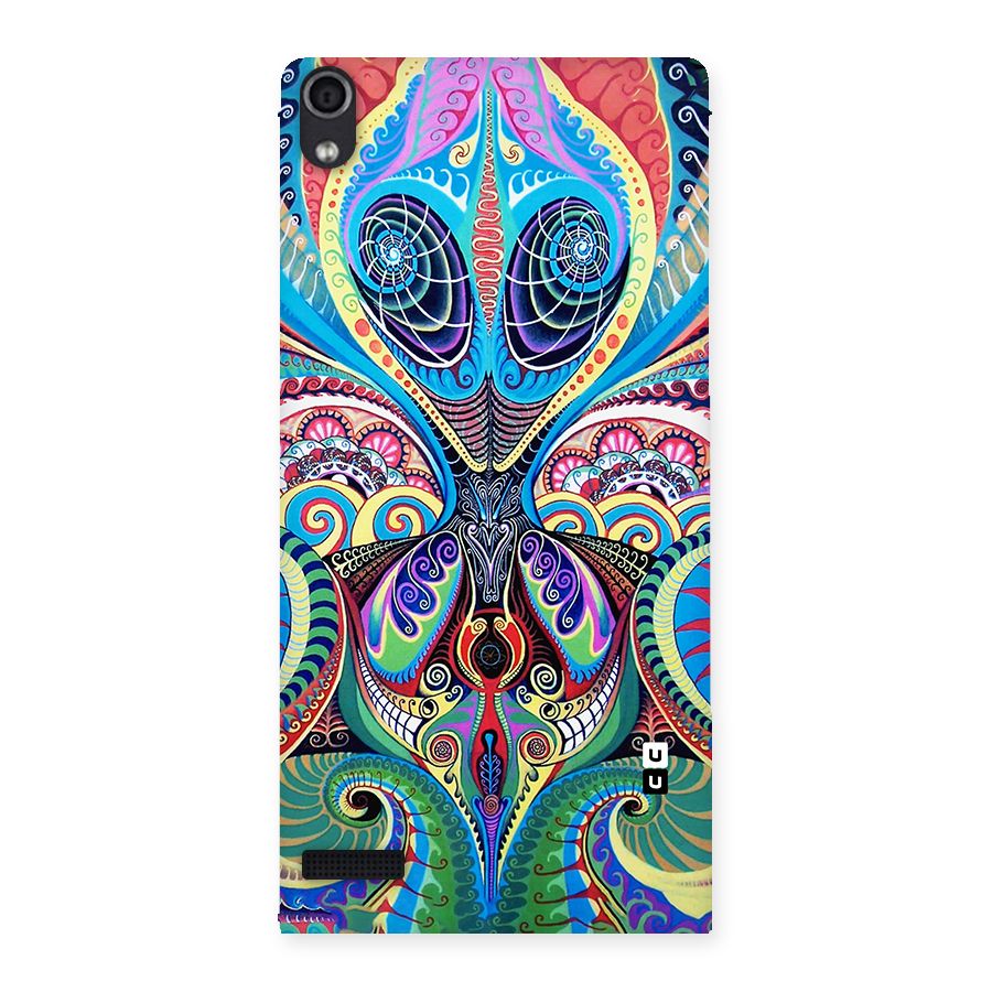 Alien Psychedelic Art Back Case for Ascend P6