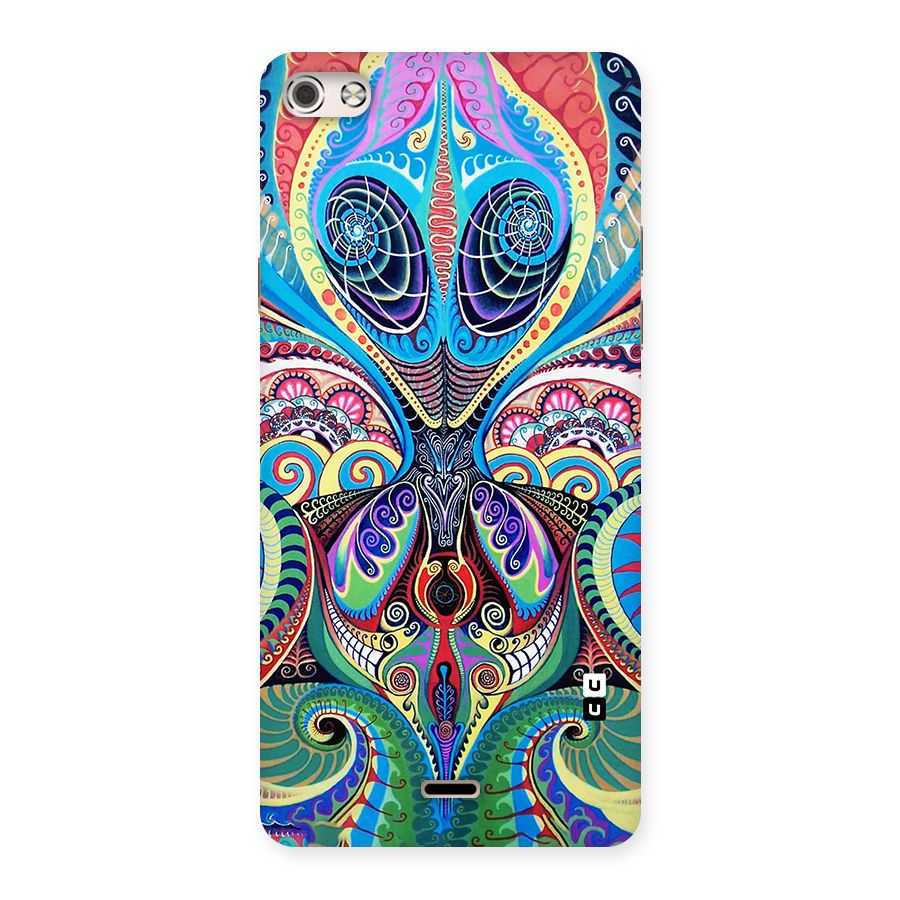 Alien Psychedelic Art Back Case for Micromax Canvas Silver 5