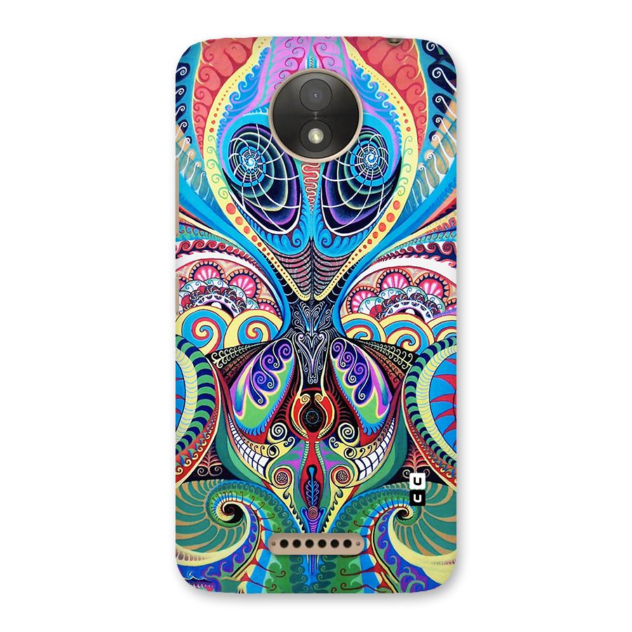 Alien Psychedelic Art Back Case for Moto C Plus