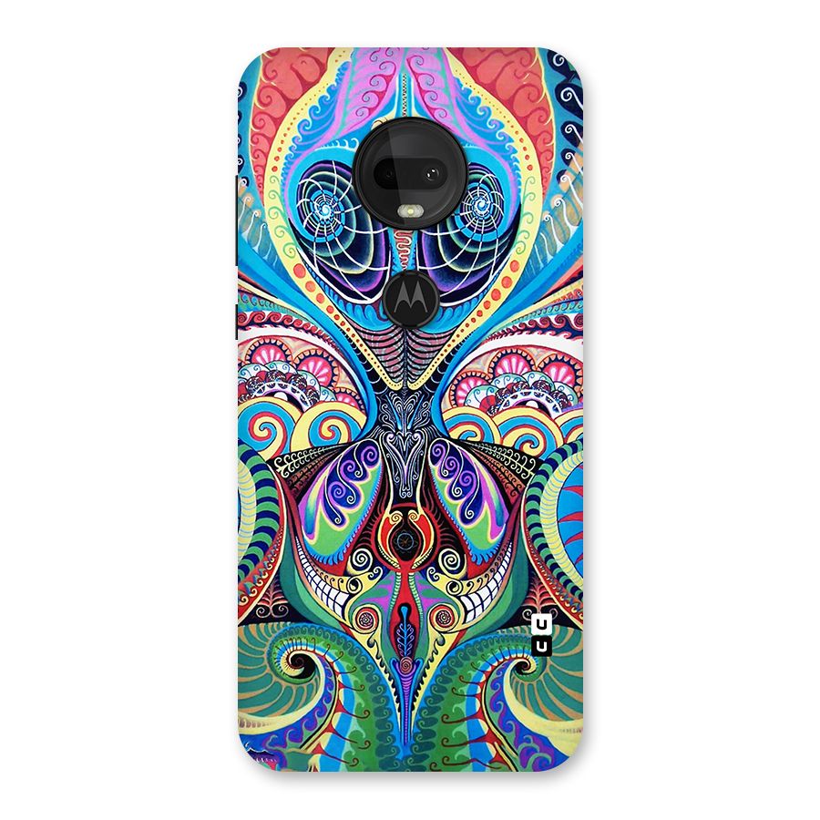 Alien Psychedelic Art Back Case for Moto G7