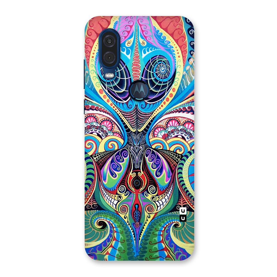 Alien Psychedelic Art Back Case for Motorola One Vision
