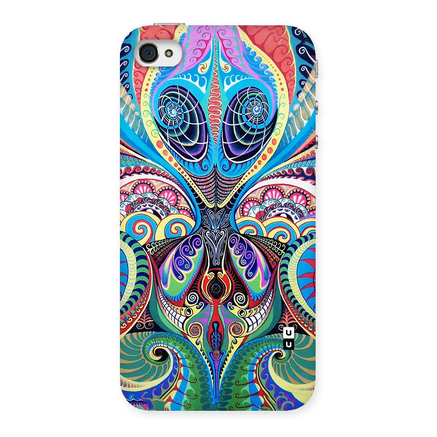 Alien Psychedelic Art Back Case for iPhone 4 4s