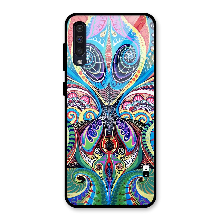 Alien Psychedelic Art Glass Back Case for Galaxy A50