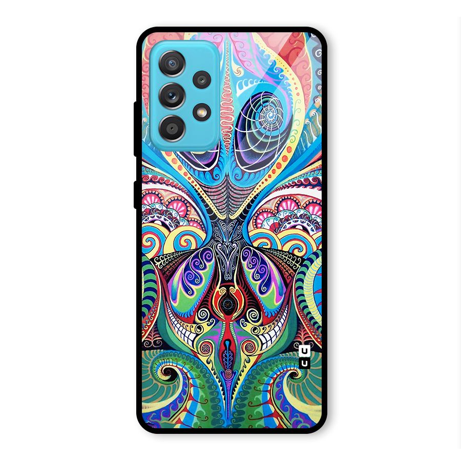 Alien Psychedelic Art Glass Back Case for Galaxy A52