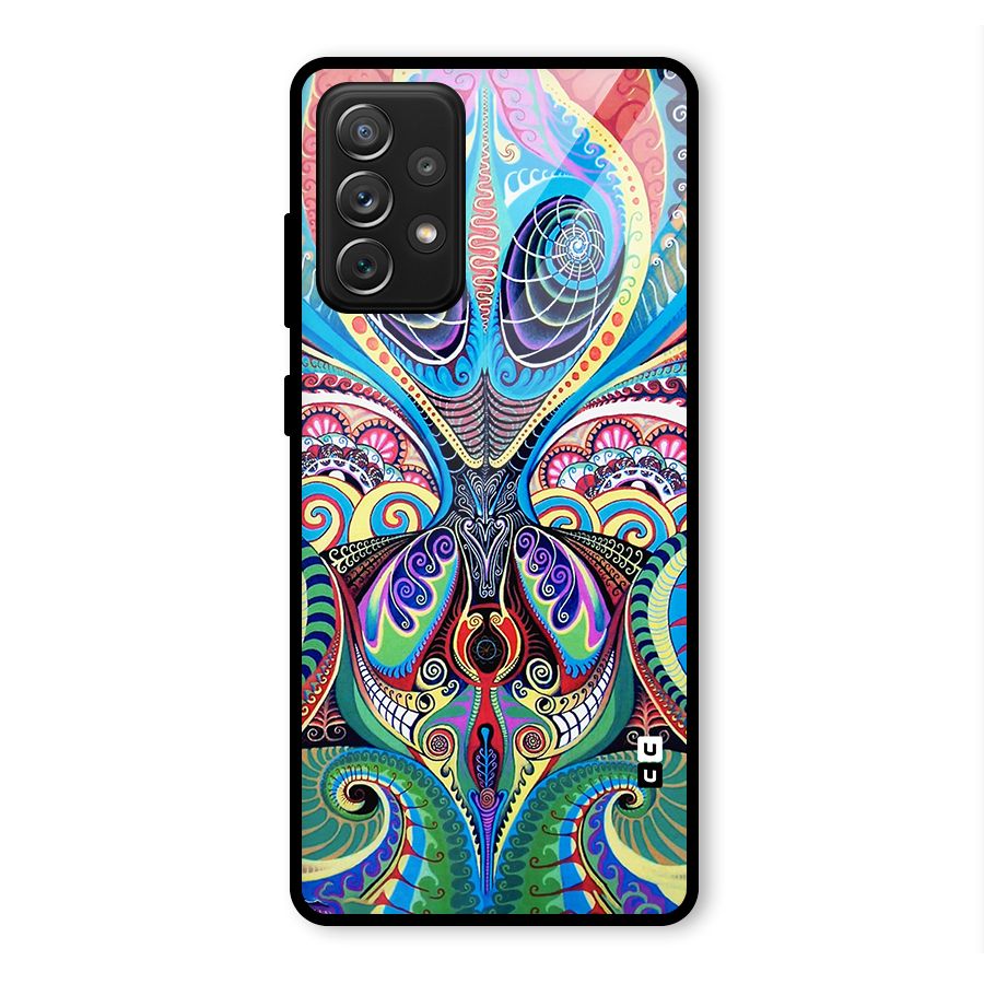 Alien Psychedelic Art Glass Back Case for Galaxy A72