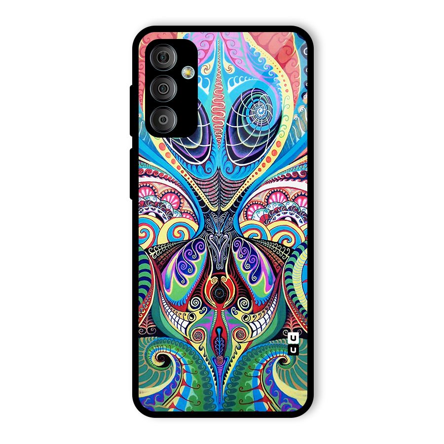 Alien Psychedelic Art Glass Back Case for Galaxy F23