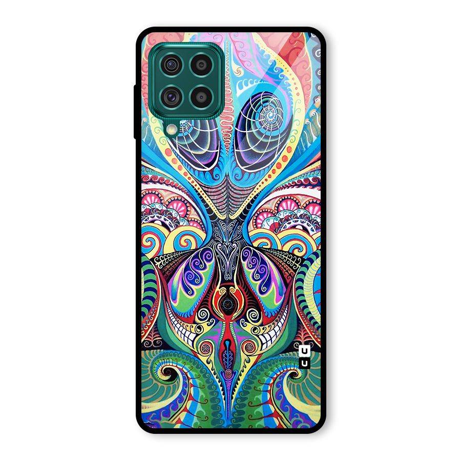 Alien Psychedelic Art Glass Back Case for Galaxy F62