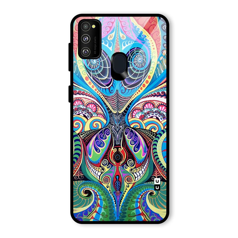 Alien Psychedelic Art Glass Back Case for Galaxy M30s